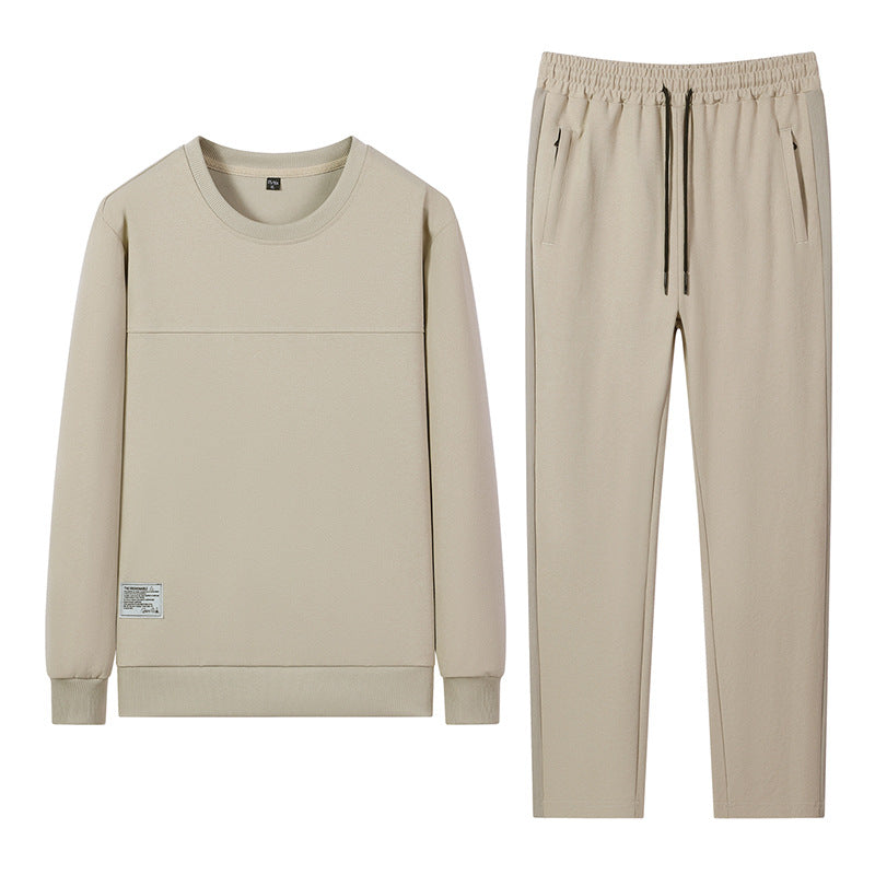 Herren lässiges Trainingsset mit Reißverschluss-Bomber, Rundhals-Sweatshirt und elastischer Jogginghose EB