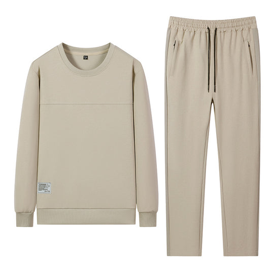 Herren lässiges Trainingsset mit Reißverschluss-Bomber, Rundhals-Sweatshirt und elastischer Jogginghose EB