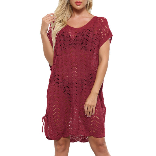 Damen eleganter Häkel-Strandüberwurf EB