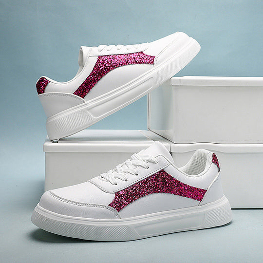 Damen Sneakers mit schimmernden Akzenten und bequemer Laufsohle EB