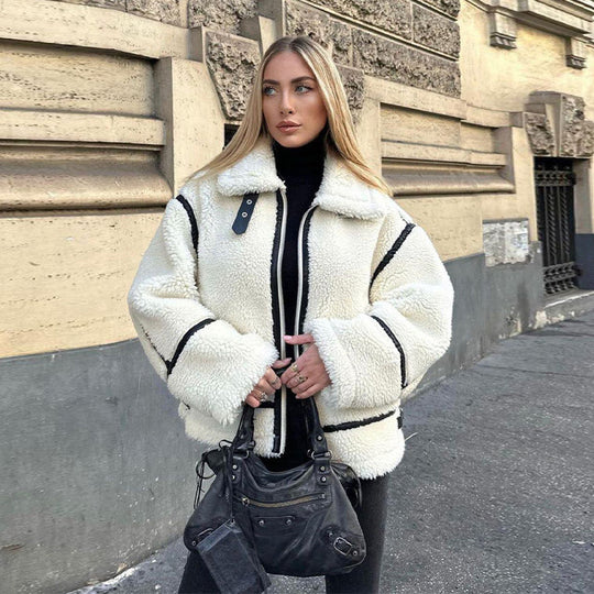 Damen Fleecejacke mit hohem Kragen EB