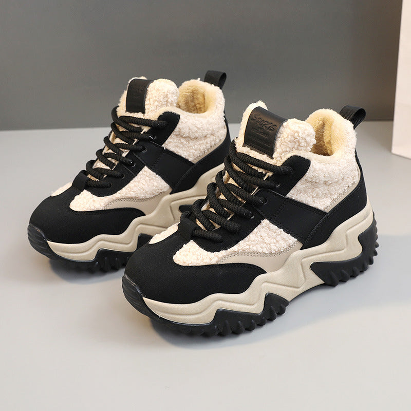 Damen Hohe Sneaker mit warmem Innenfutter und rutschfester Sohle EB