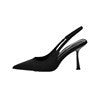 Damen Sling-Pumps mit elegantem V-Ausschnitt und komfortablem Blockabsatz EB