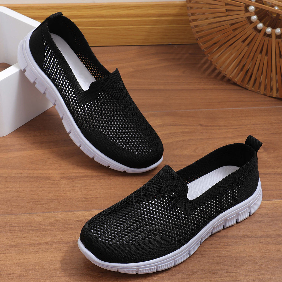 Damen Atmungsaktive Slip-On Sneakers mit flexiblem Design EB