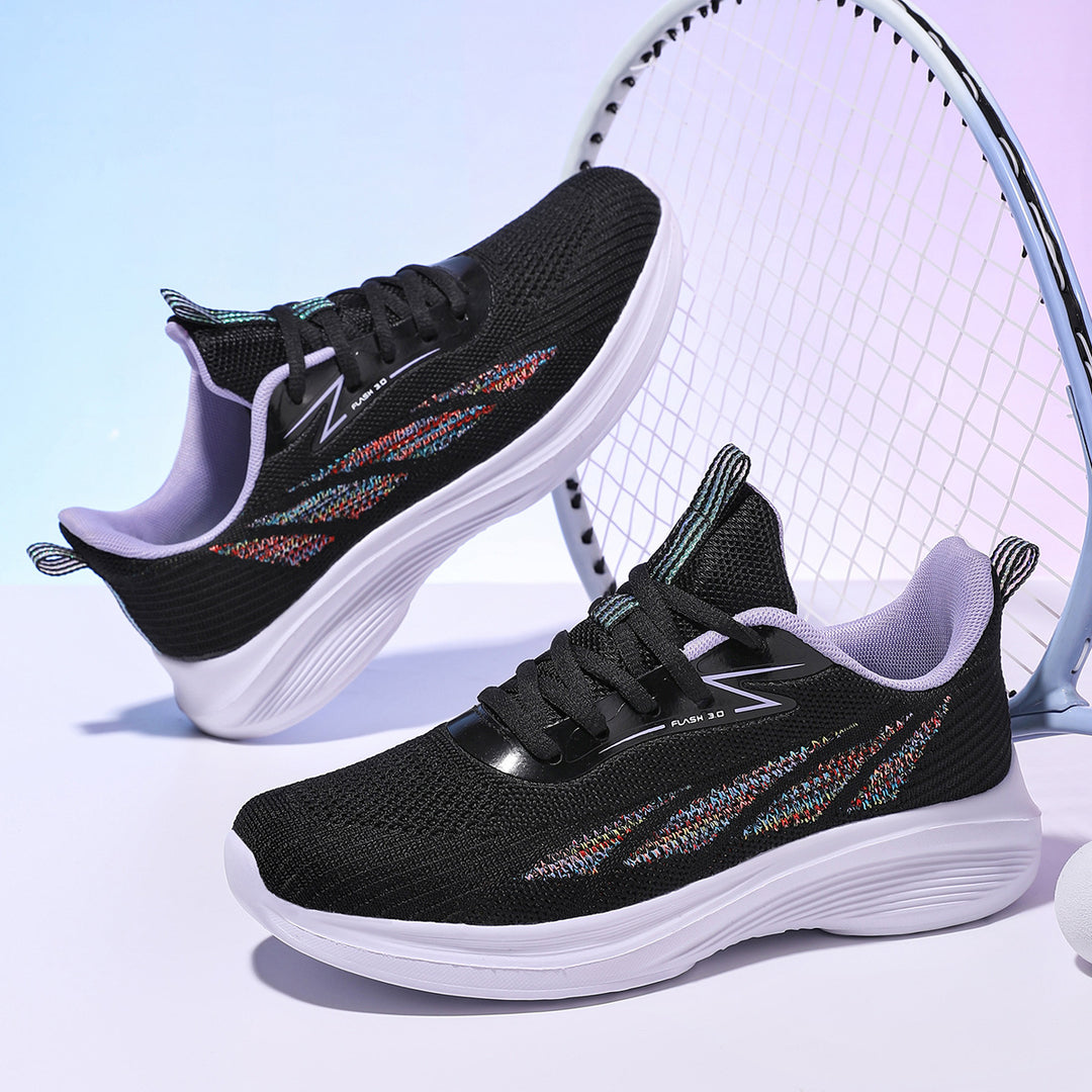 Damen Leichte Sport-Sneaker mit atmungsaktivem Mesh-Obermaterial EB