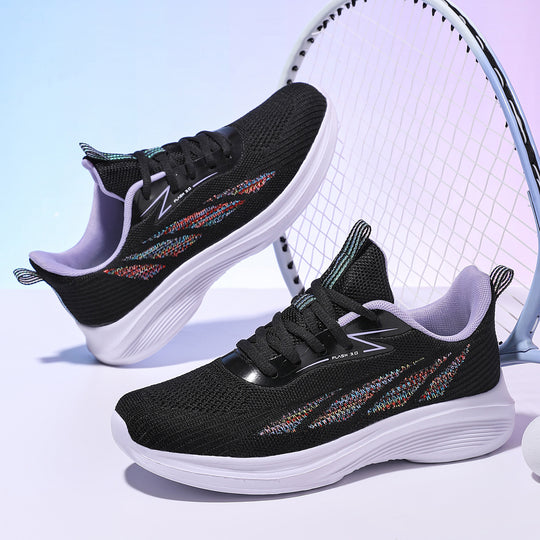 Damen Leichte Sport-Sneaker mit atmungsaktivem Mesh-Obermaterial EB