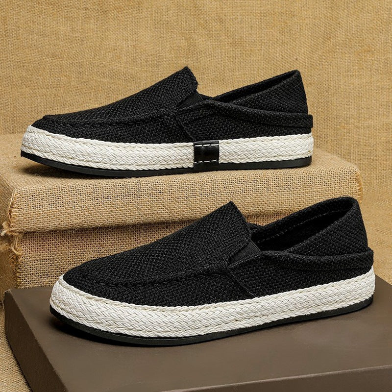 Damen bequeme Espadrilles mit elastischen Einsätzen und flexibler Sohle EB