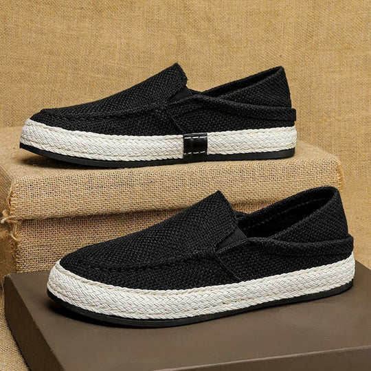 Damen bequeme Espadrilles mit elastischen Einsätzen und flexibler Sohle EB