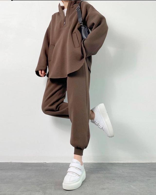 Damen lässiger Hoodie mit hochwertigem Reißverschluss und elastichem Bund EB
