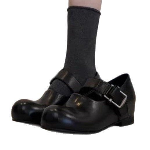 Damen elegante und stilvolle Riemchen-Schuh mit dekorativem Schnallenverschluss EB