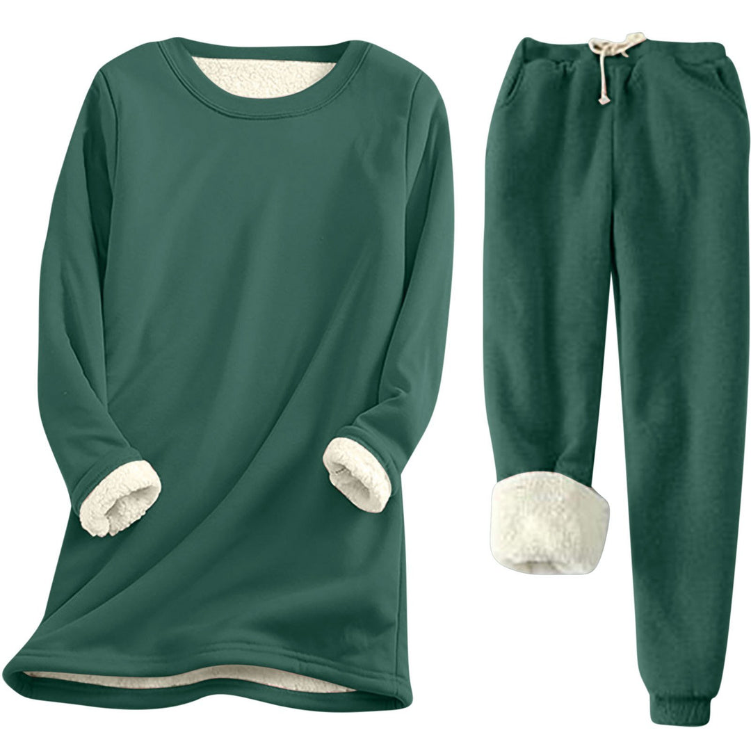 Damen Freizeit Sweatshirt-Set mit kuscheligem Innenfutter und lässiger Passform EB