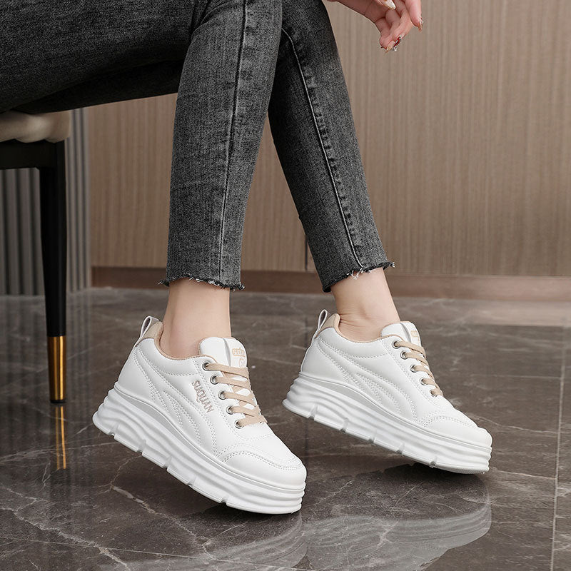 Damen modische Sneaker mit komfortabler Plattform-Sohle EB