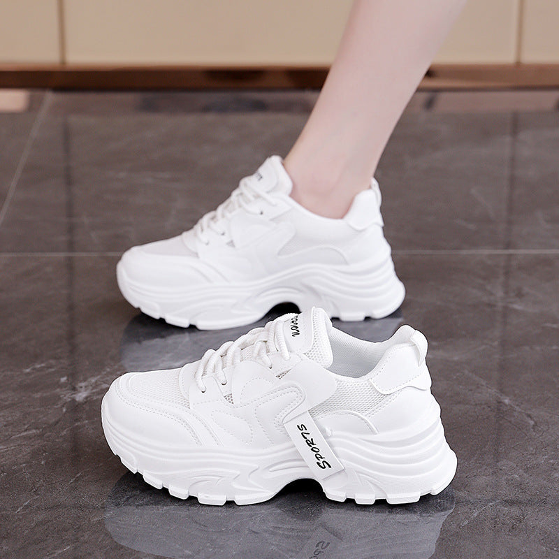 Damen Chunky Sneakers mit atmungsaktiver Mesh-Oberfläche und stoßdämpfender Sohle EB