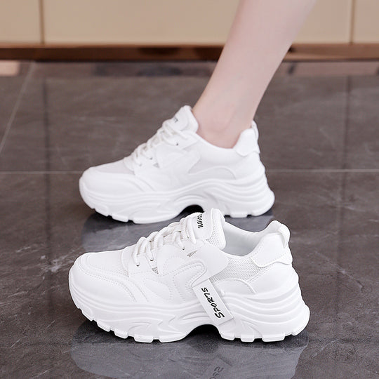 Damen Chunky Sneakers mit atmungsaktiver Mesh-Oberfläche und stoßdämpfender Sohle EB