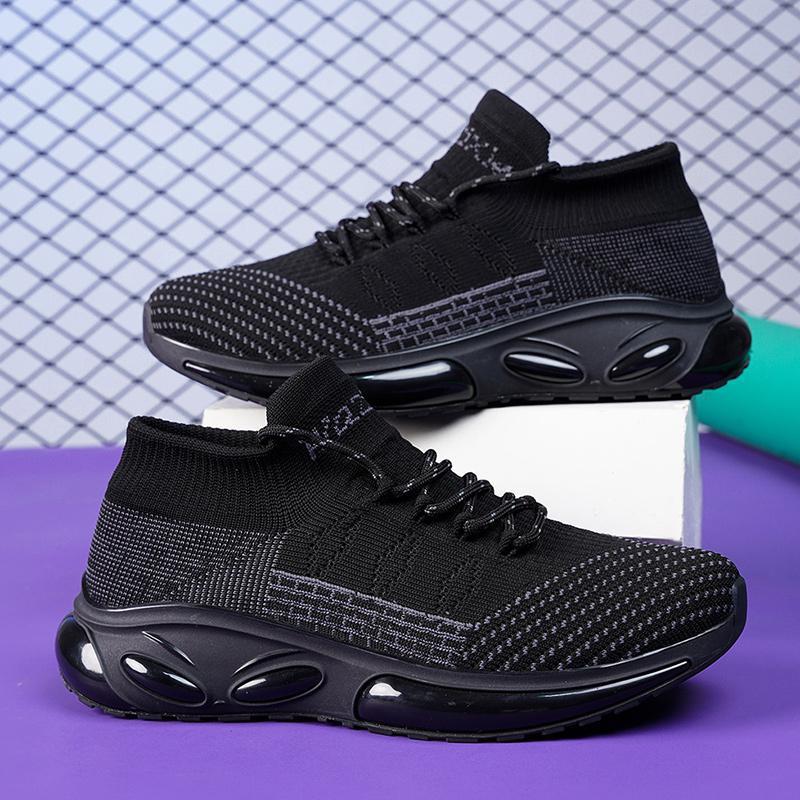 Damen Strick-Laufschuhe mit stoßdämpfender Sohle und atmungsaktivem Design EB