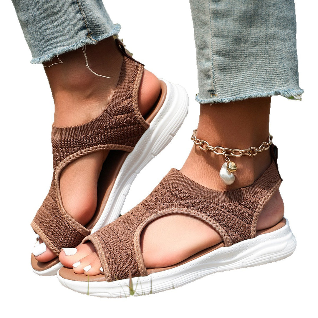Damen Sportliche und luftige Freizeitsandalen mit flexiblem Obermaterial EB