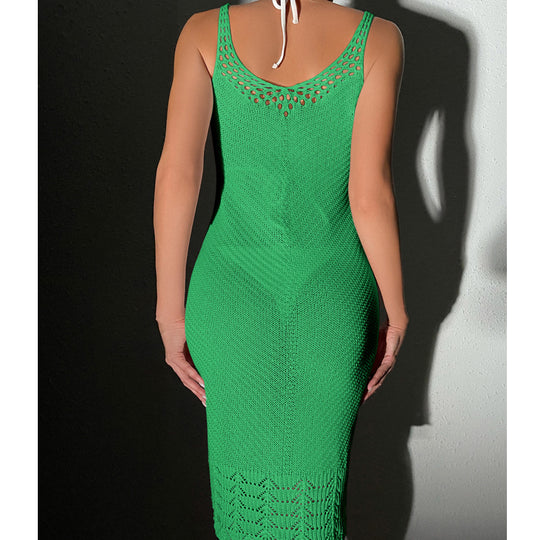 Damen Häkel-Strandkleid mit elegantem Schnitt und verführerischen Details EB