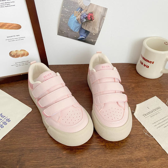 Damen bequeme Sneakers mit praktischem Klettverschluss und dämpfender Sohle EB