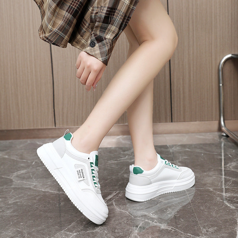 Damen modische Plateau Sneakers mit sportlicher Profilsohle und atmungsaktiver Konstruktion EB