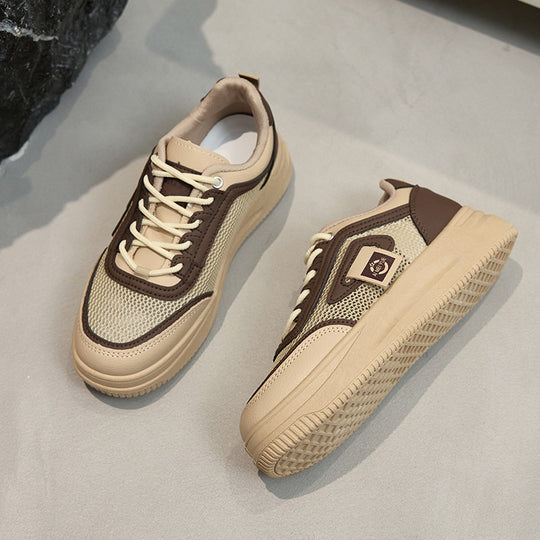 Damen Sportliche Sneakers mit atmungsaktiver Netzstruktur und robustem Sohlendesign EB