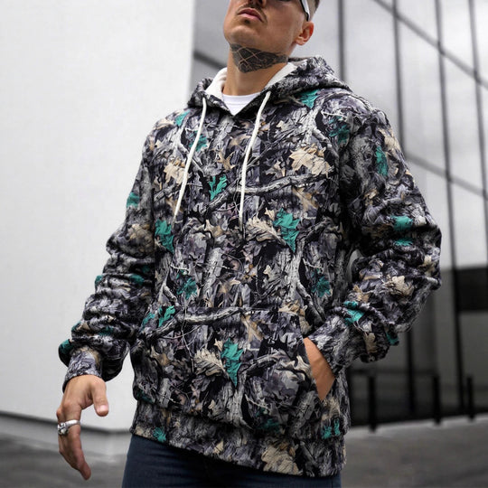 Herren Kapuzenpullover mit innovativem Camouflage-Druck EB