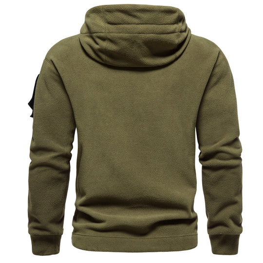 Herren moderne Fleece-Hoodie mit strategischen Reißverschlusstaschen EB