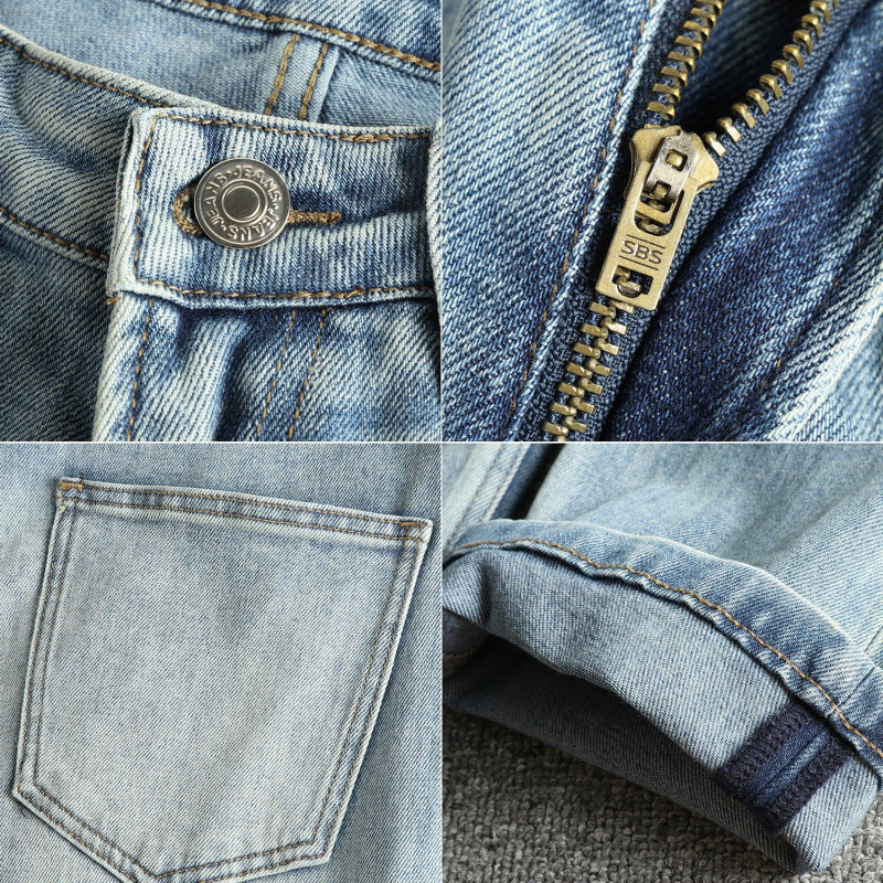 Damen Jeanshose im modernen Slim-Fit mit lässigem Design und hohem Bund EB