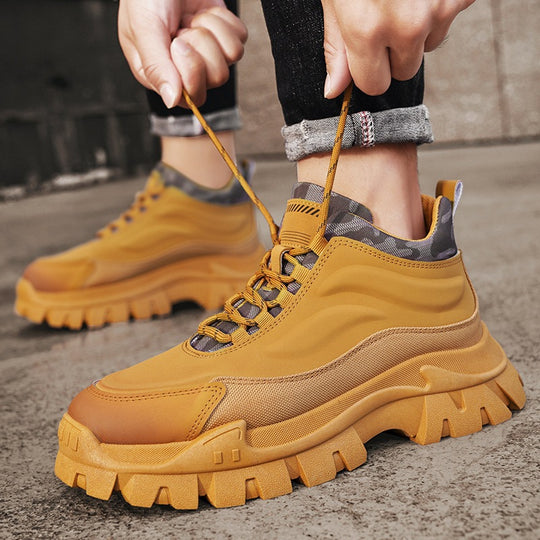 Damen Sportliche hohe Sneakers mit rutschfester Sohle und atmungsaktivem Obermaterial EB