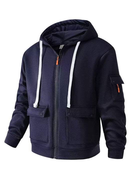 Herren funktionale Kapuzenjacke mit mehreren Taschen EB