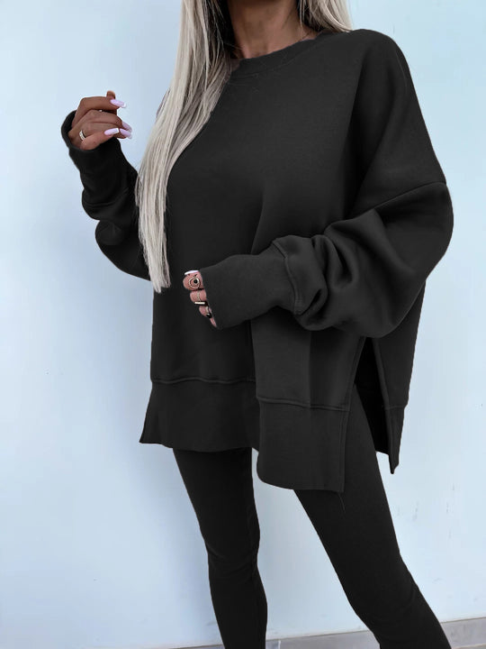 Damen Sportlicher Freizeitanzug mit oversized Sweatshirt und enganliegenden Leggings EB