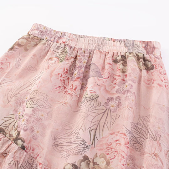 Damen Rüschensommerrock im floralen Design EB