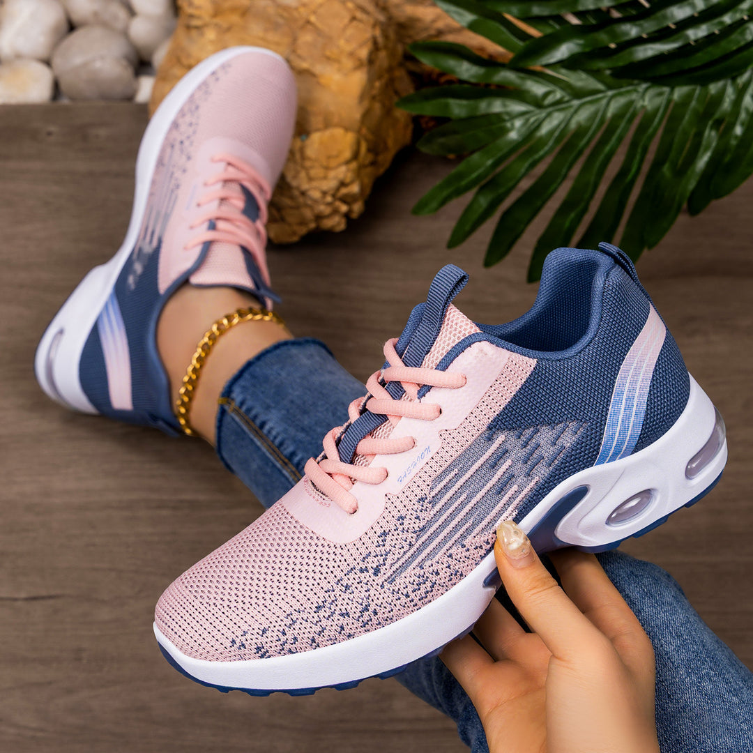 Damen Sportliche Leichtgewicht-Sneakers mit atmungsaktiver Oberflächenstruktur EB