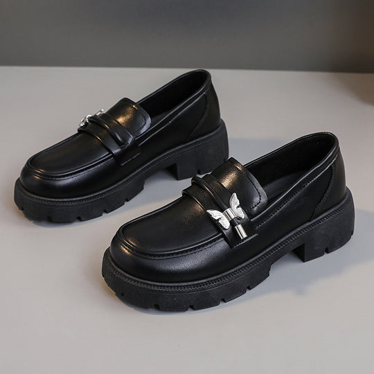 Damen modische Chunky Loafers mit robustem Profil und eleganten Applikationen EB