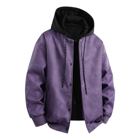 Herren modische Übergangsjacke mit abnehmbarer Kapuze und sportlichen Akzenten EB