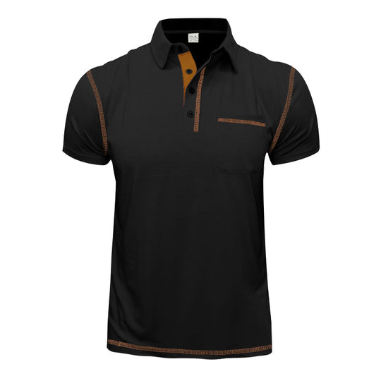 Herren Poloshirt mit modernem Kragen und praktischen Knopfdetails EB