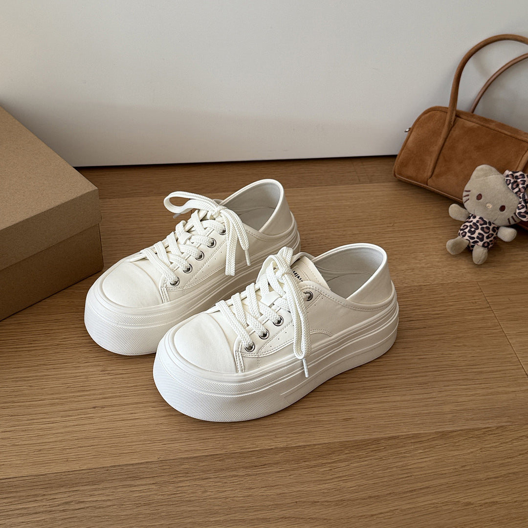 Damen Sneaker mit hohem Plateau und atmungsaktiver Obermaterialstruktur EB