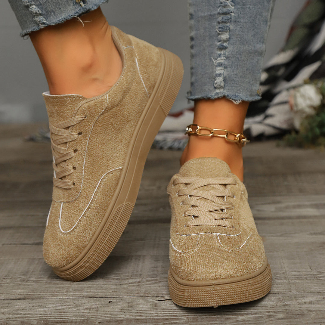 Damen modische Freizeitsneaker aus hochwertigem Textil EB