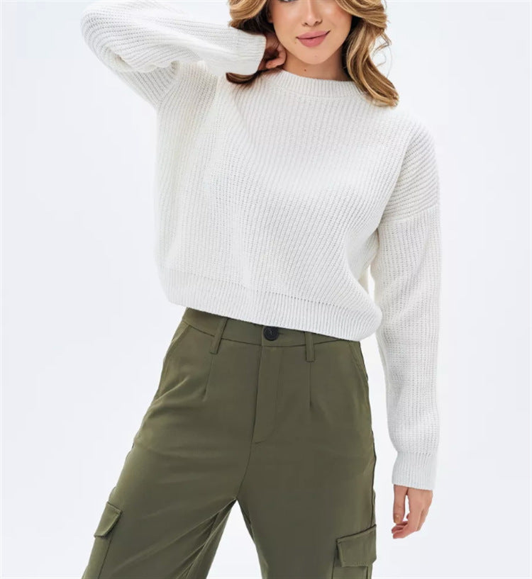 Damen lässiger Strickpullover EB