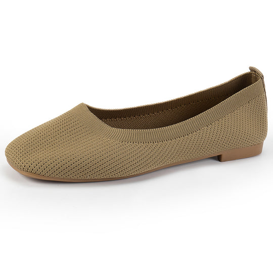 Damen Stylish und bequeme Ballerinas mit elastischem Obermaterial EB