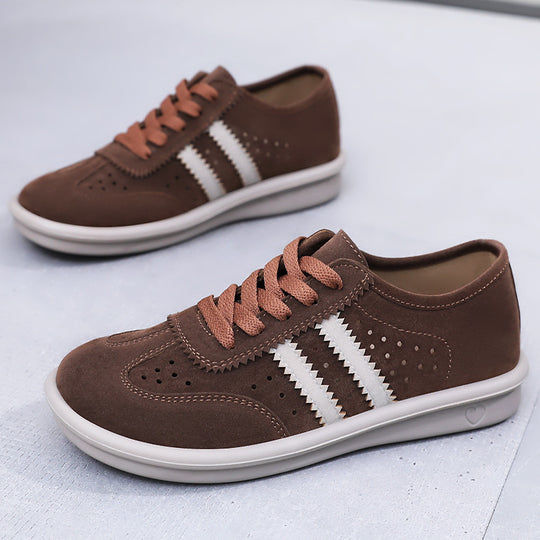 Damen Komfortable Sneaker aus Veloursleder mit atmungsaktiven Eigenschaften EB