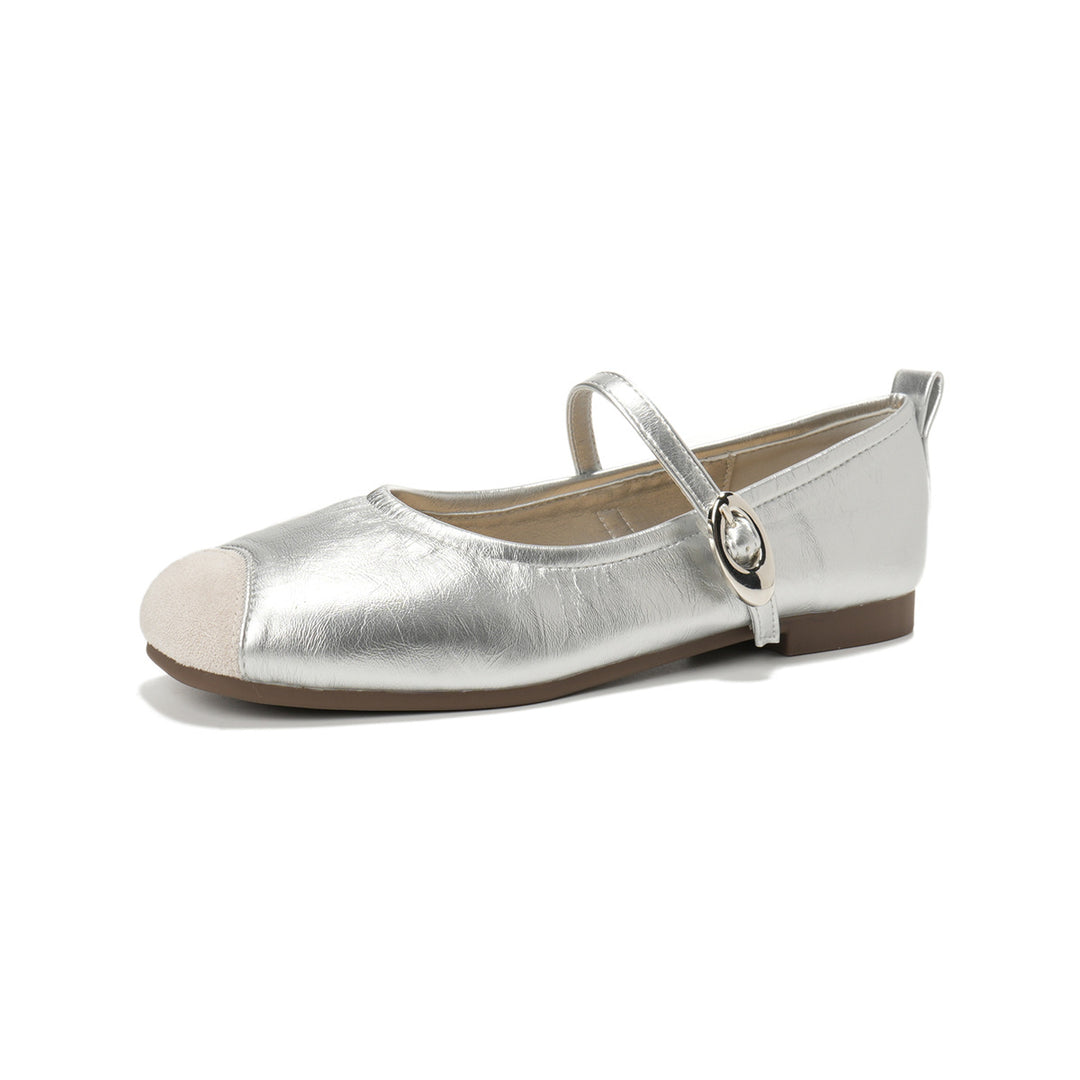Damen Ballerinas mit modischem Riemchen und edler Schnallenverzierung EB