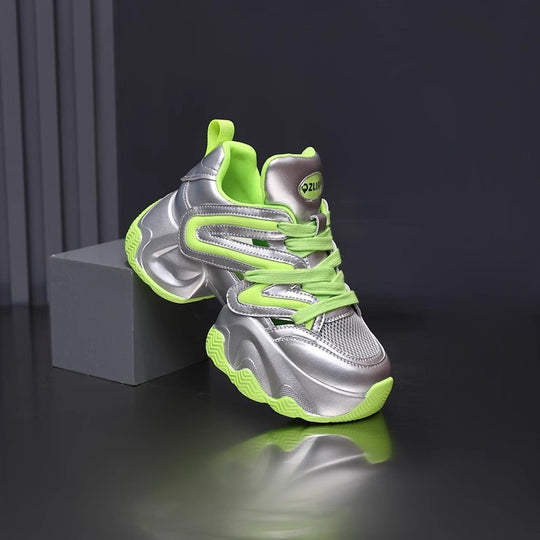 Damen Sportliche Chunky Sneakers mit atmungsaktivem Obermaterial und innovativem Dämpfungssystem EB