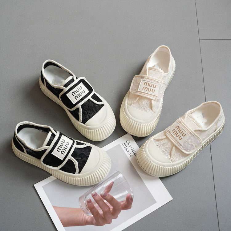 Damen Sneaker mit praktischem Klettverschluss und atmungsaktiver Obermaterialstruktur EB