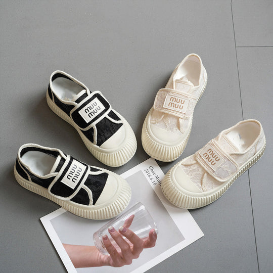 Damen Sneaker mit praktischem Klettverschluss und atmungsaktiver Obermaterialstruktur EB