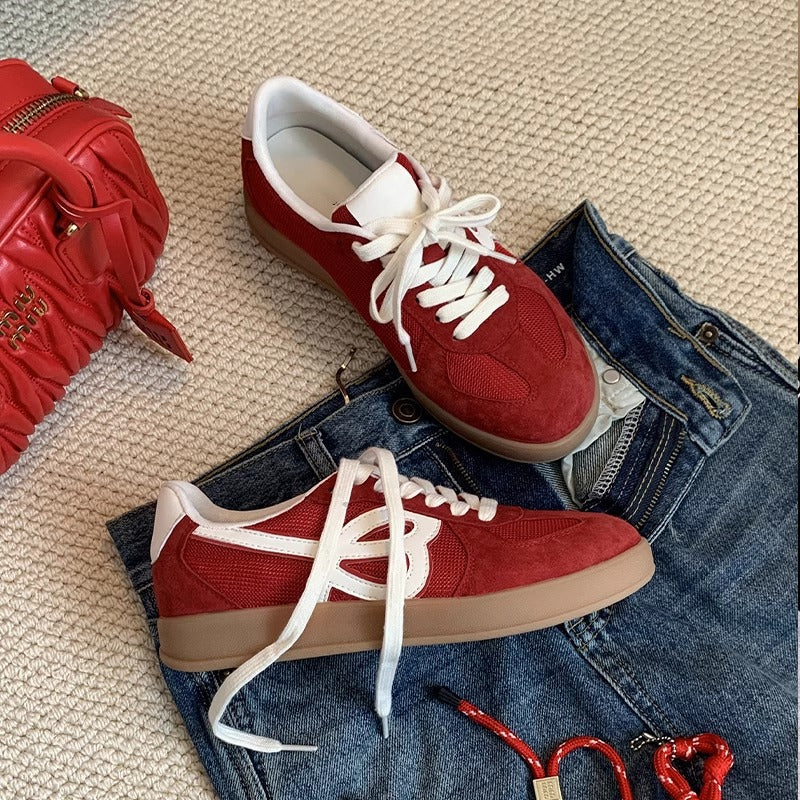 Damen Sportliche Sneaker mit atmungsaktivem Obermaterial und rutschfester Sohle EB