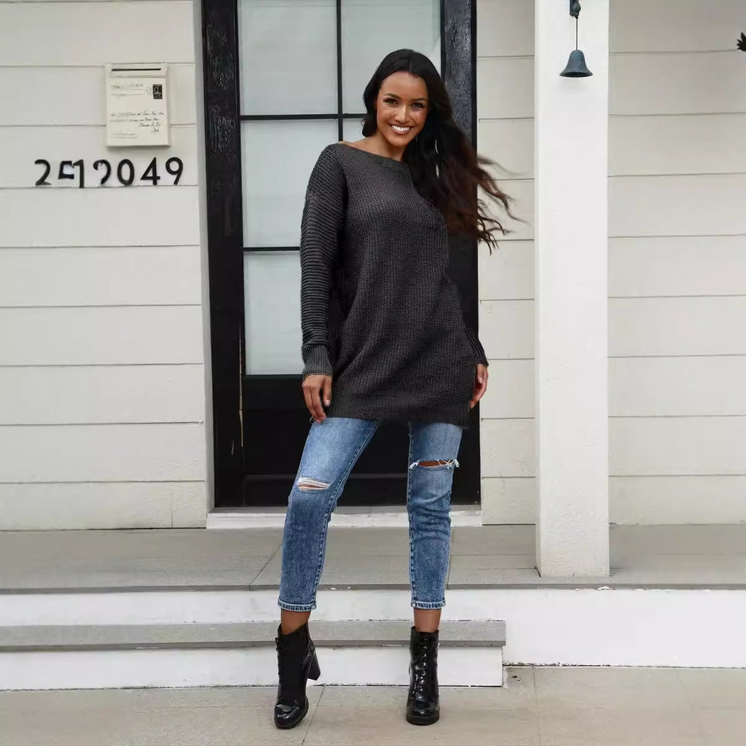 Damen Oversized Strickpullover mit weichem Strukturmuster EB