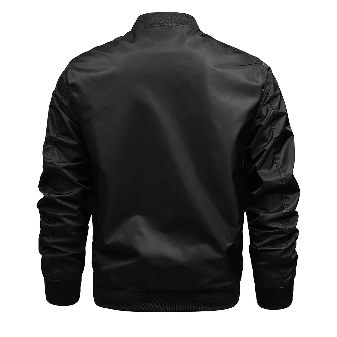Herren Bomberjacke im MA-1 Stil mit Ärmel-Utilitytasche und kontrastierendem Futter EB