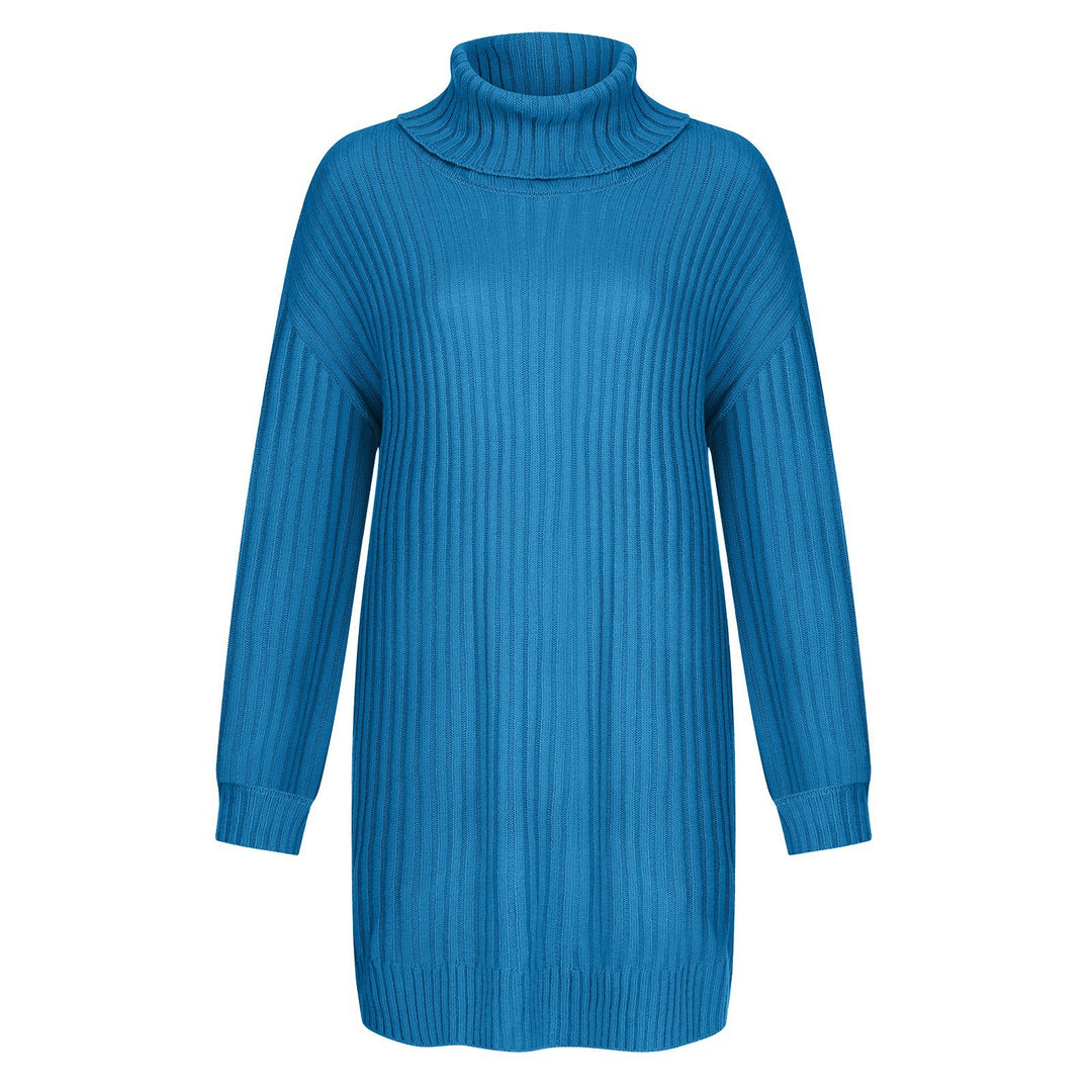 Damen Strickkleid mit hohem Kragen EB