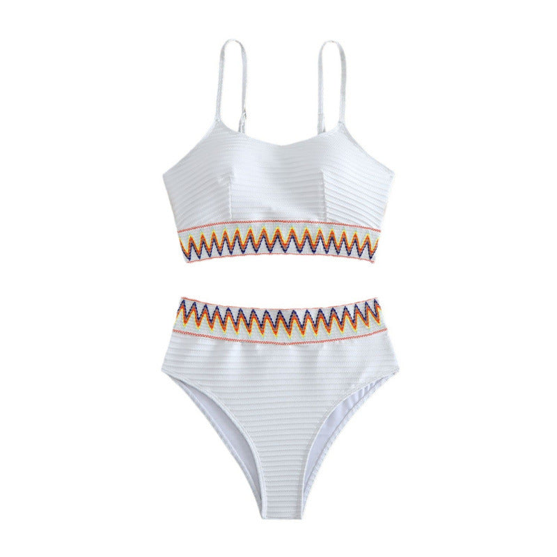 Damen Bunt gemusterter Bikini EB