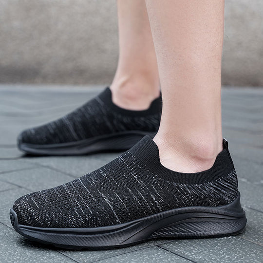 Damen Slip-On Sportschuhe mit atmungsaktivem Mesh-Obermaterial EB